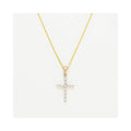 Pendentif Croix Brillante" Diamants 0,10/11 - Or Jaune 375/1000