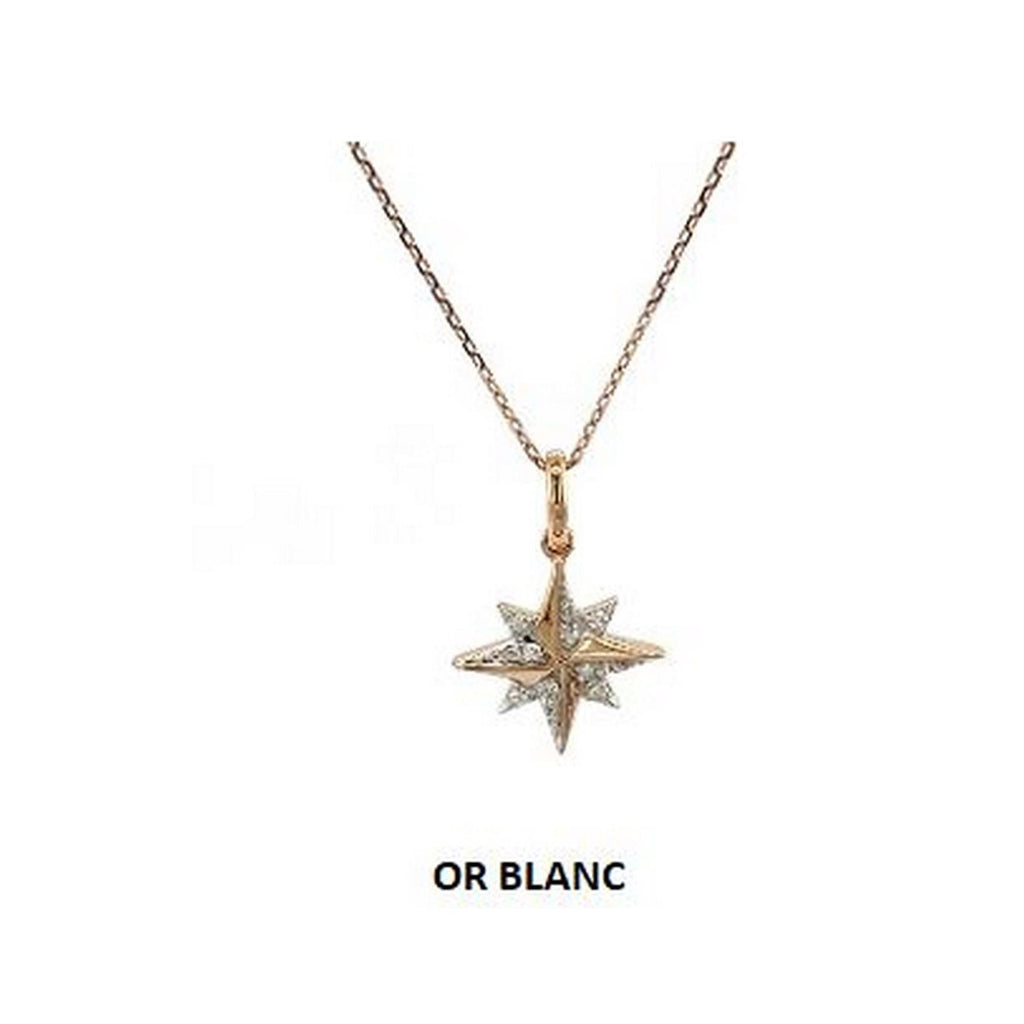 Pendentif "Stellina" D0,072/16 - Or Blanc 375/1000