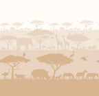 Papier Peint Panoramique - Savane -Terre De Sienne