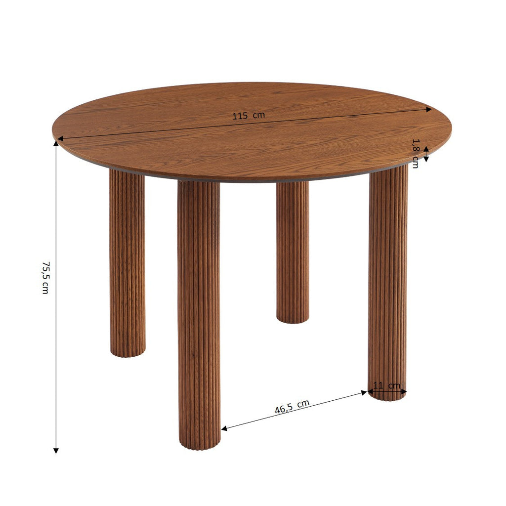 Penelope - Table - Placage Chêne - Noyer