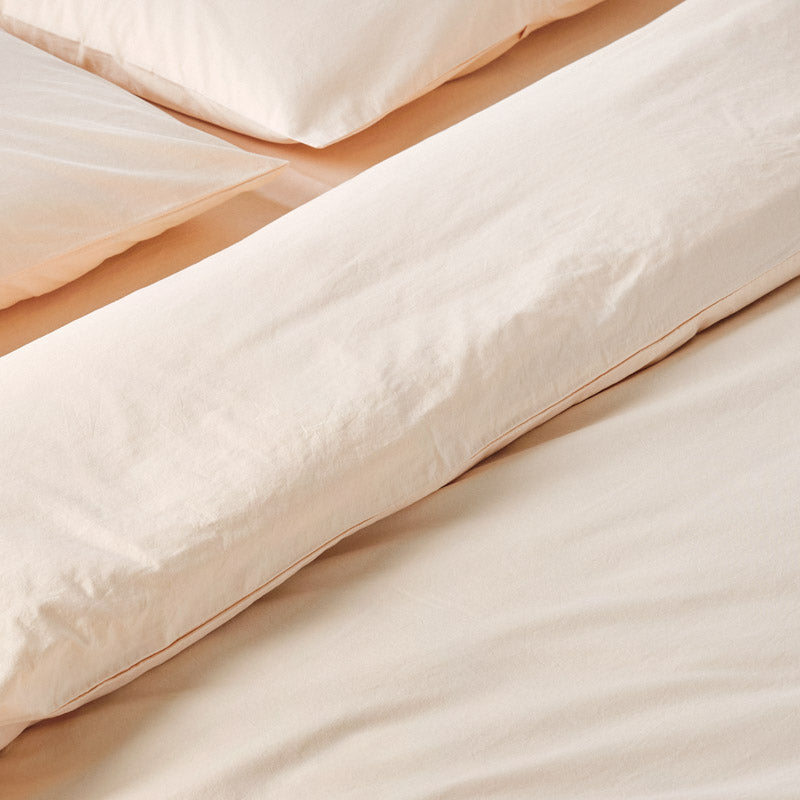 Housse De Couette En Percale De Coton Lavé 300 Fils - Jaune Mimosa