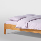 2 Taies D'Oreiller En Percale De Coton Lavé 300 Fils - Lilas