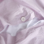 Housse De Couette En Percale De Coton Lavé 300 Fils - Lilas