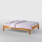 Housse De Couette En Percale De Coton Lavé 300 Fils - Lilas