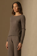 Pull Col Bateau - Megan - Taupe Chiné