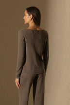 Pull Col Bateau - Megan - Taupe Chiné
