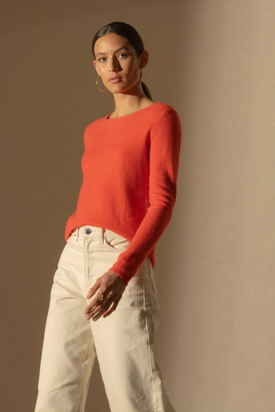 Pull Col Rond - Oprah - Orange