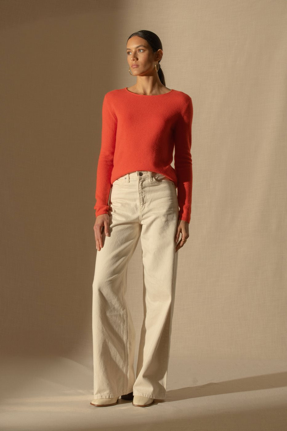Pull Col Rond - Oprah - Orange