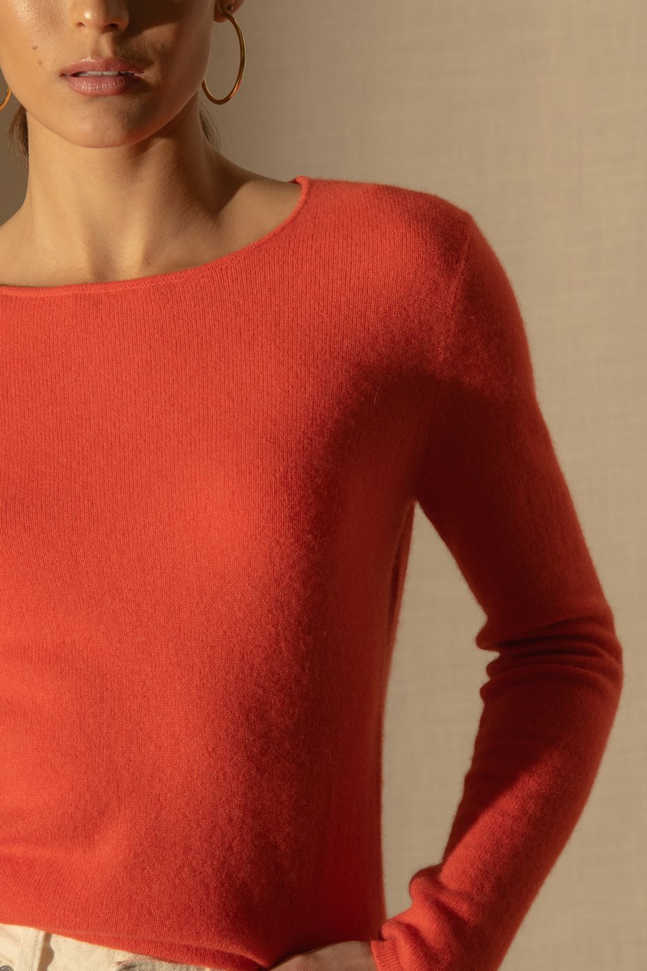 Pull Col Rond - Oprah - Orange