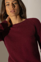 Pull Col Rond - Wilma - Bordeaux