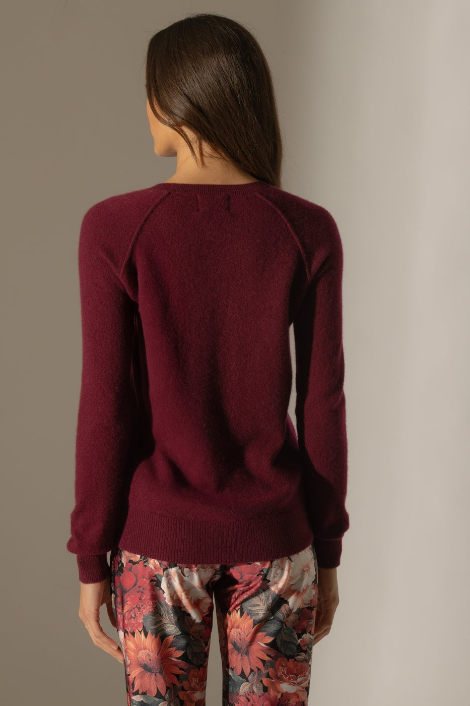 Pull Col Rond - Wilma - Bordeaux