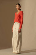 Pull Col V - Shannon - Orange