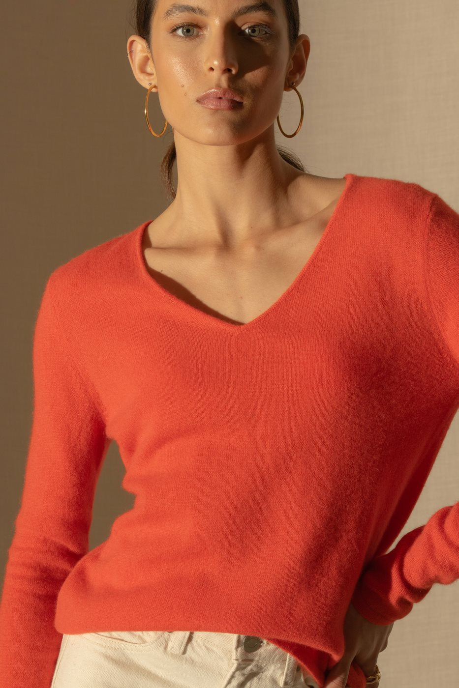 Pull Col V - Shannon - Orange