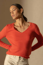 Pull Col V - Shannon - Orange