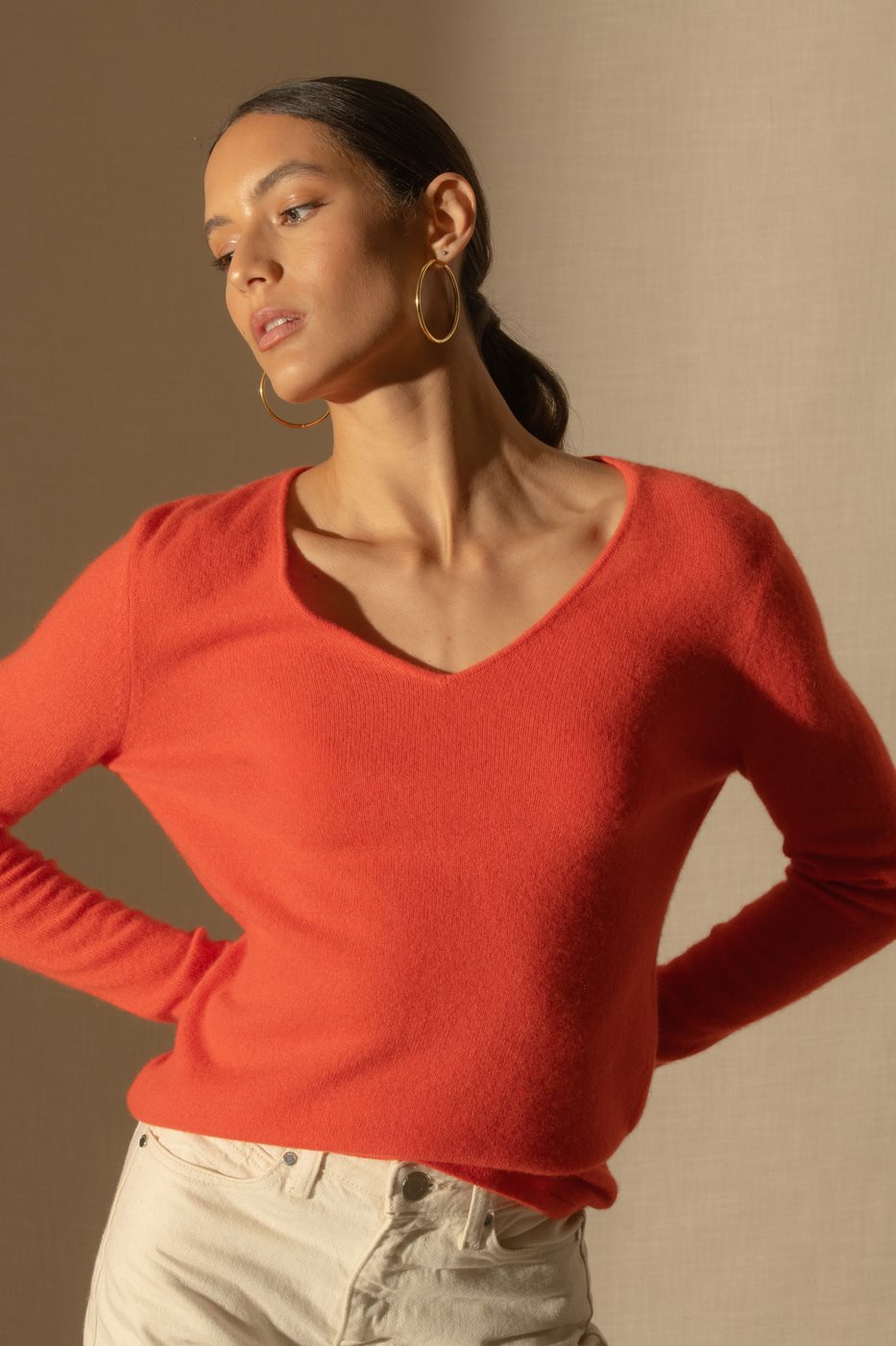 Pull Col V - Shannon - Orange