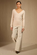 Pull Col V - Penelope - Sable