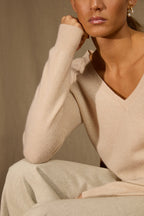 Pull Col V - Penelope - Sable