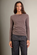 Pull Col Rond - Whitney - Taupe Chiné
