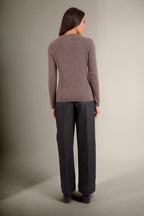 Pull Col Rond - Whitney - Taupe Chiné