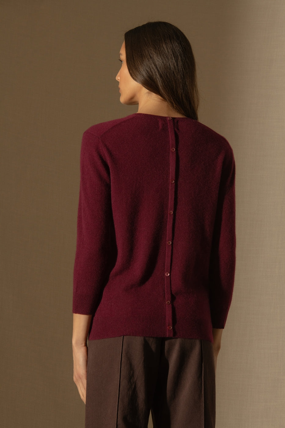 Pull Col Rond - Whitney - Bordeaux