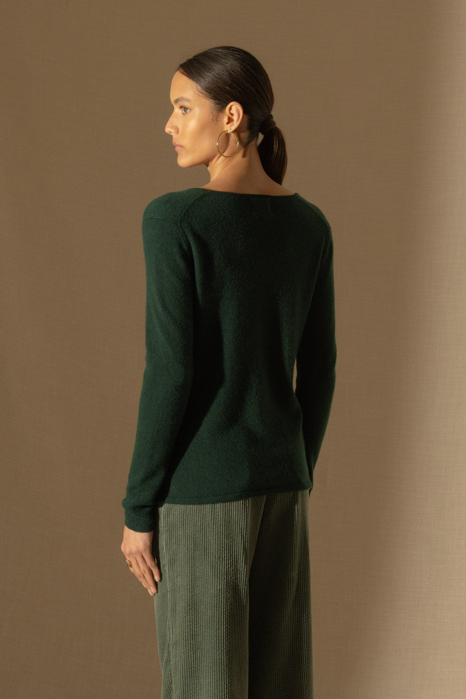 Pull Col V - Shannon - Cyprès