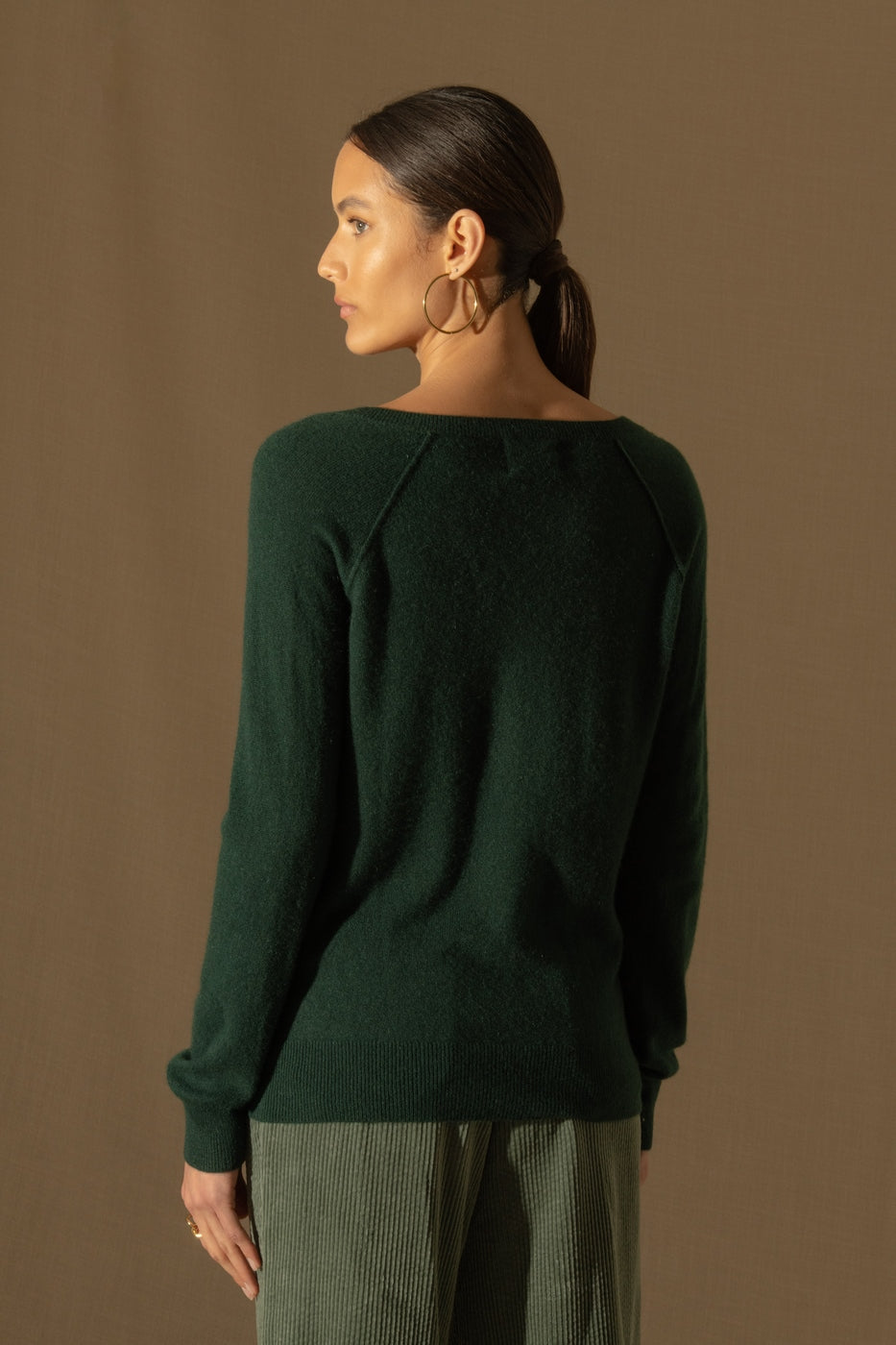 Pull Col V - Penelope - Cyprès