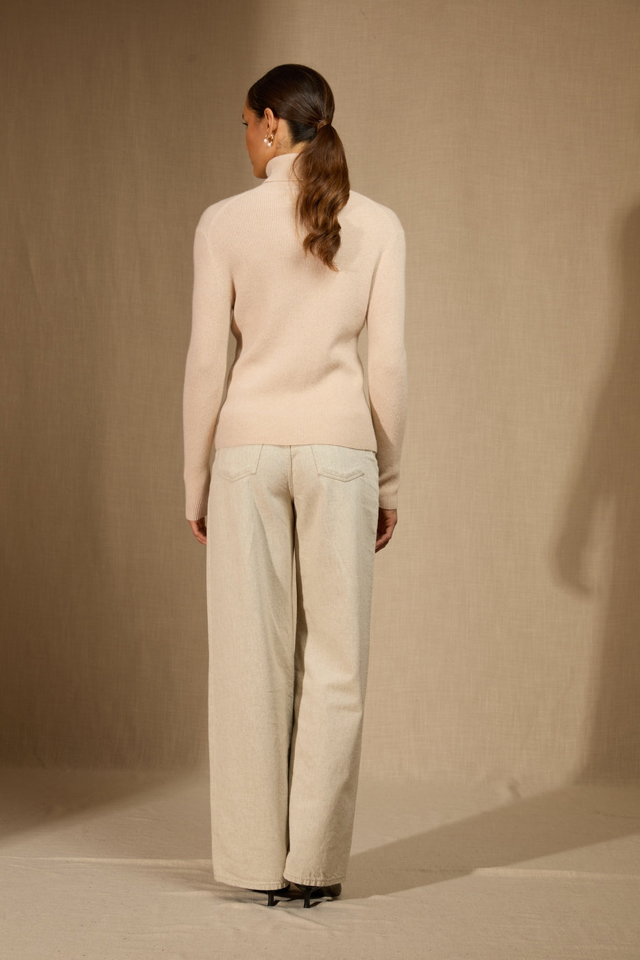 Pull Col Roulé - Elly - Sable