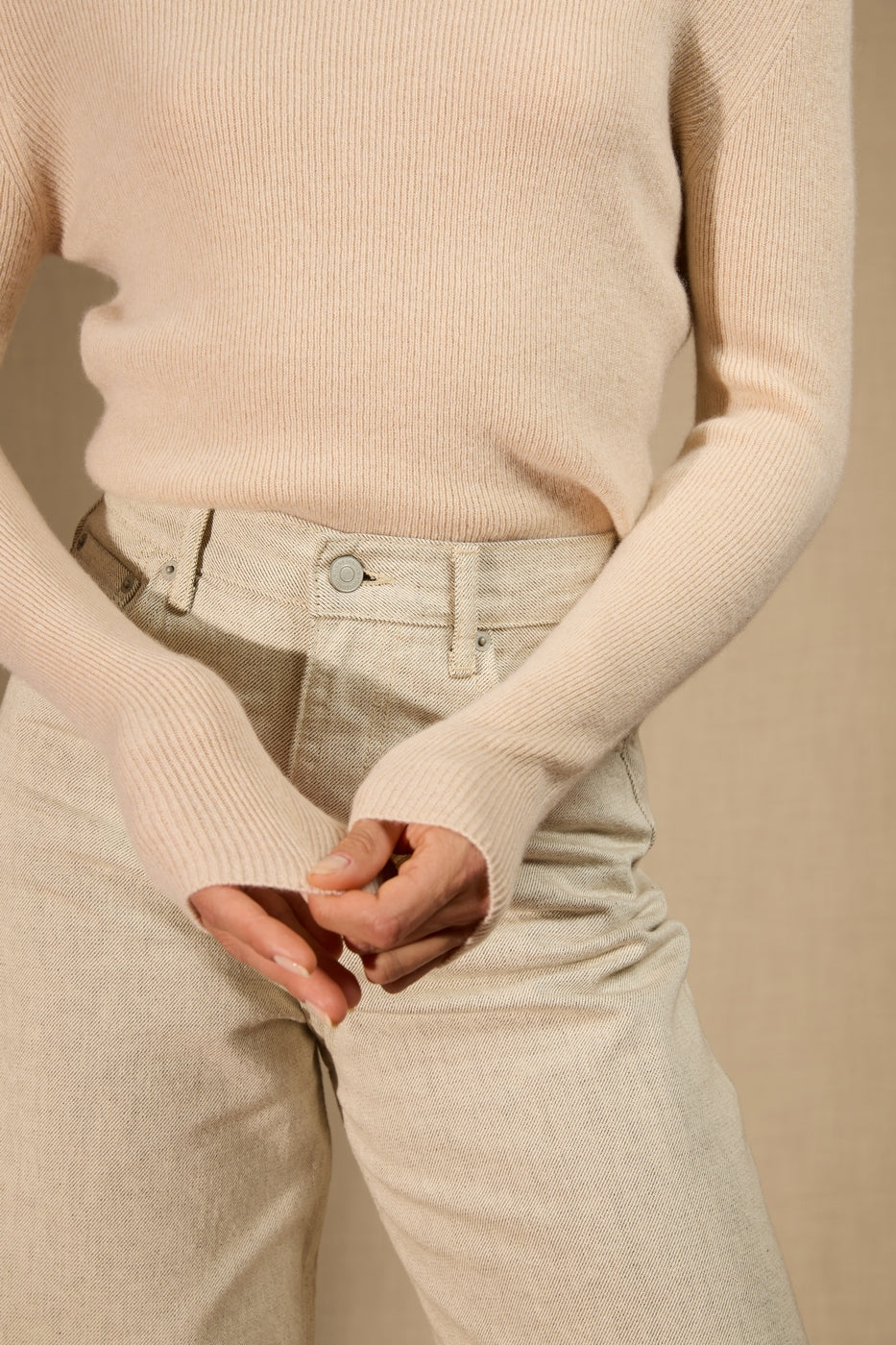 Pull Col Roulé - Elly - Sable