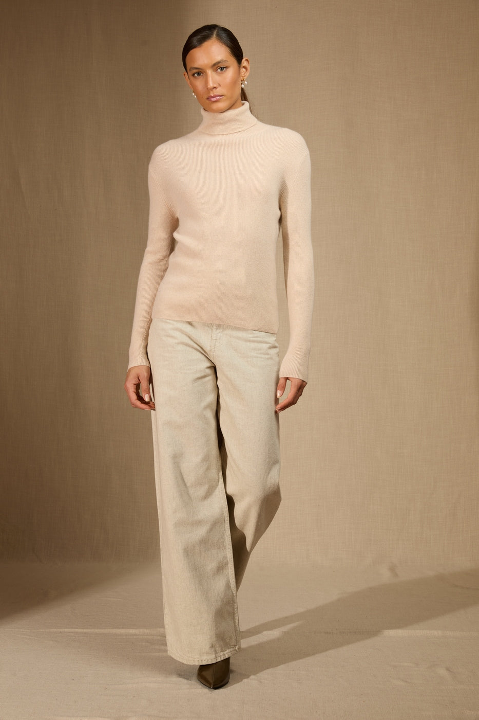 Pull Col Roulé - Elly - Sable