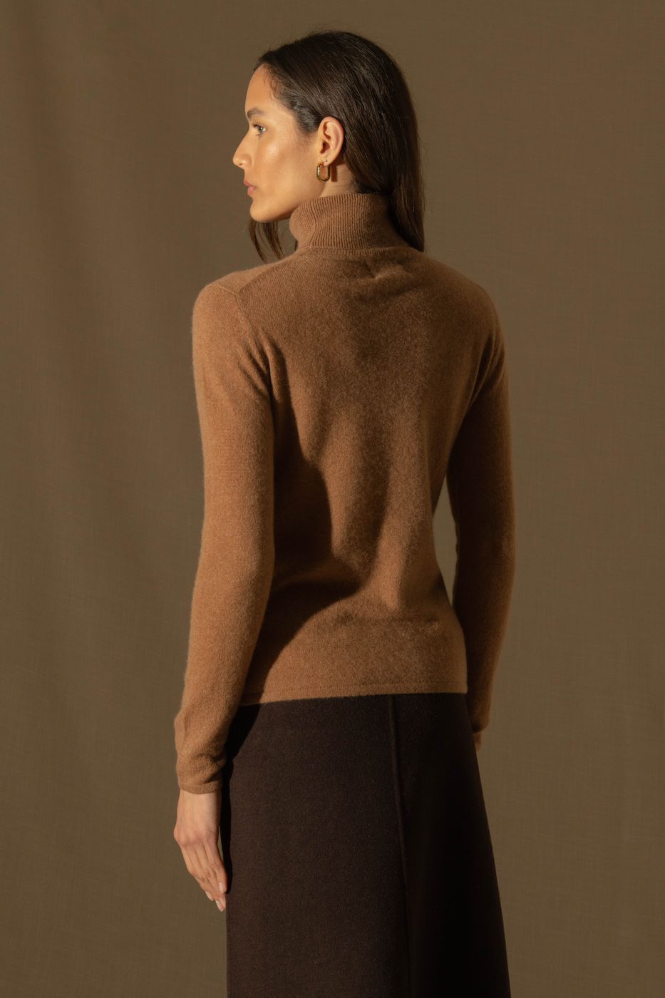 Pull Col Roulé - Ashley - Noisette