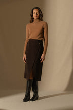 Pull Col Roulé - Ashley - Noisette