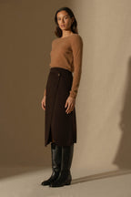 Pull Col Rond - Oprah - Noisette