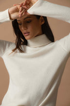 Pull Col Roulé 4 Fils - Willow - Neige