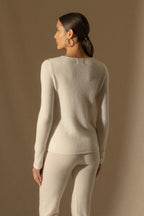 Pull Col Rond 4 Fils - Marya - Ivoire