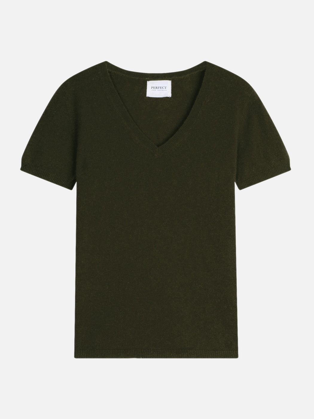 T-Shirt Col V - Efimia - Kaki