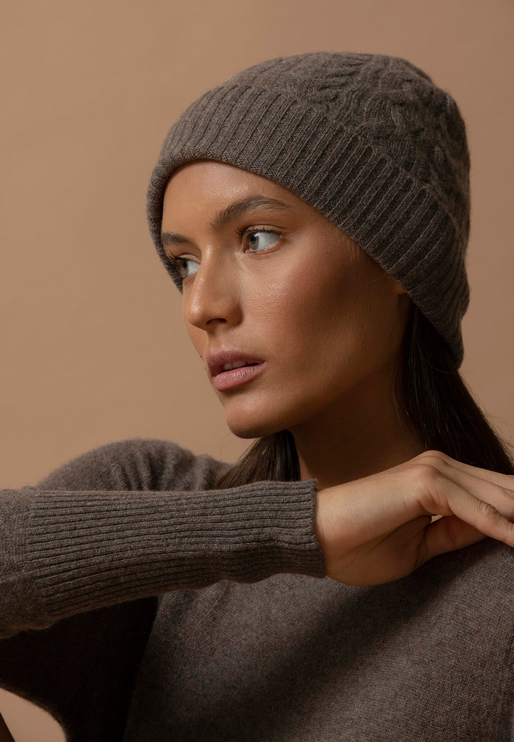 Bonnet 4 Fils - Popi - Taupe Chiné