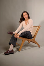 Pull Col V 4 Fils - Gaby - Sable