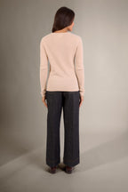 Pull Col V 4 Fils - Gaby - Sable