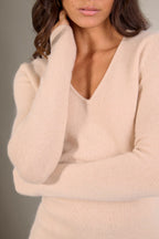 Pull Col V 4 Fils - Gaby - Sable