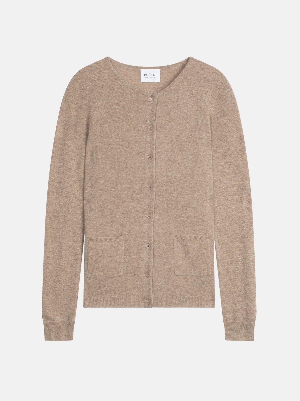 Cardigan Col Rond - Amy - Taupe Clair Chiné
