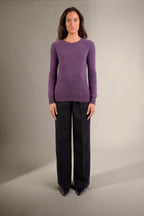 Pull Col Rond - Wilma - Violet Chiné
