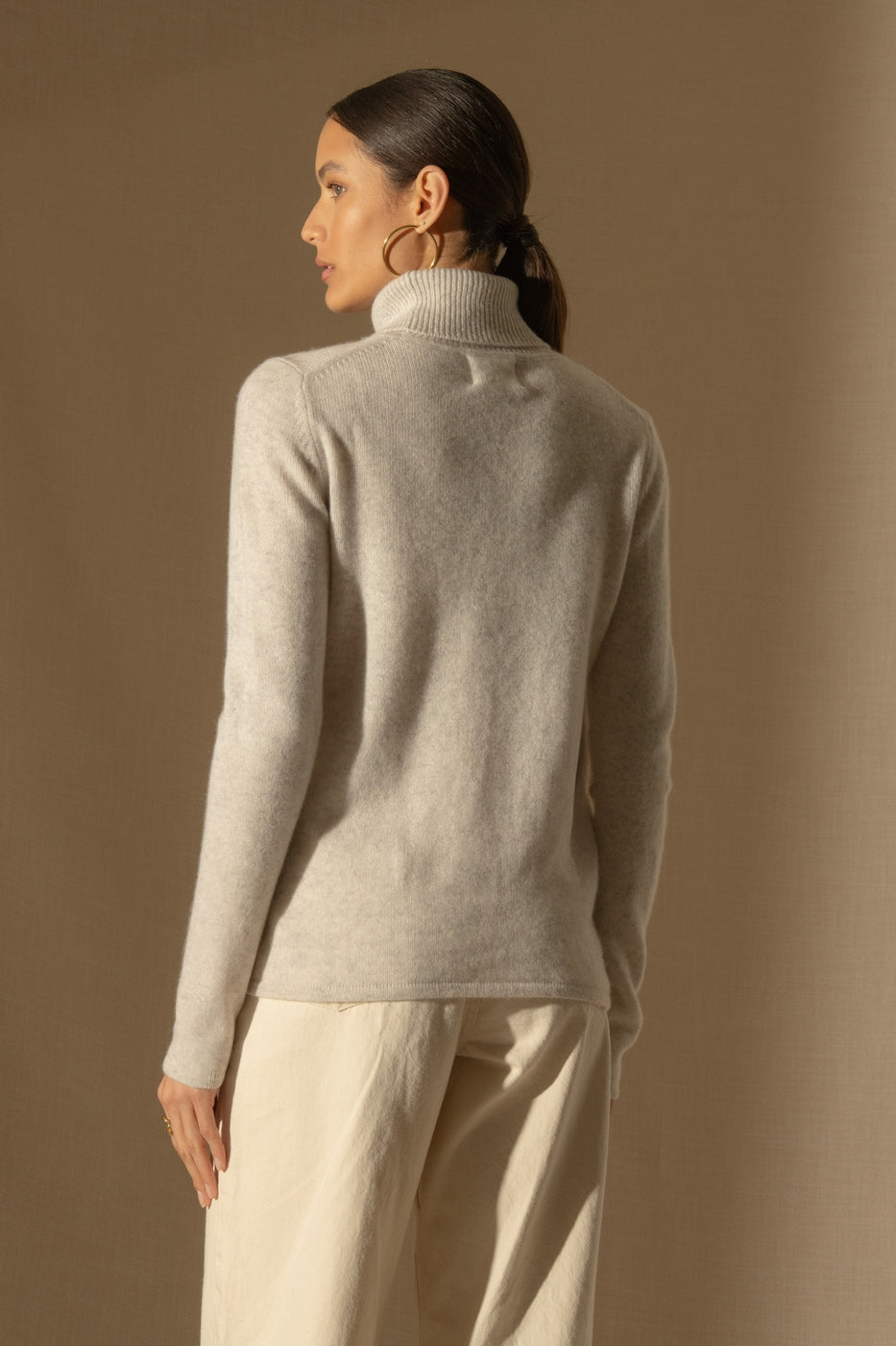 Pull Col Roulé 4 Fils - Willow - Gris Perle Chiné