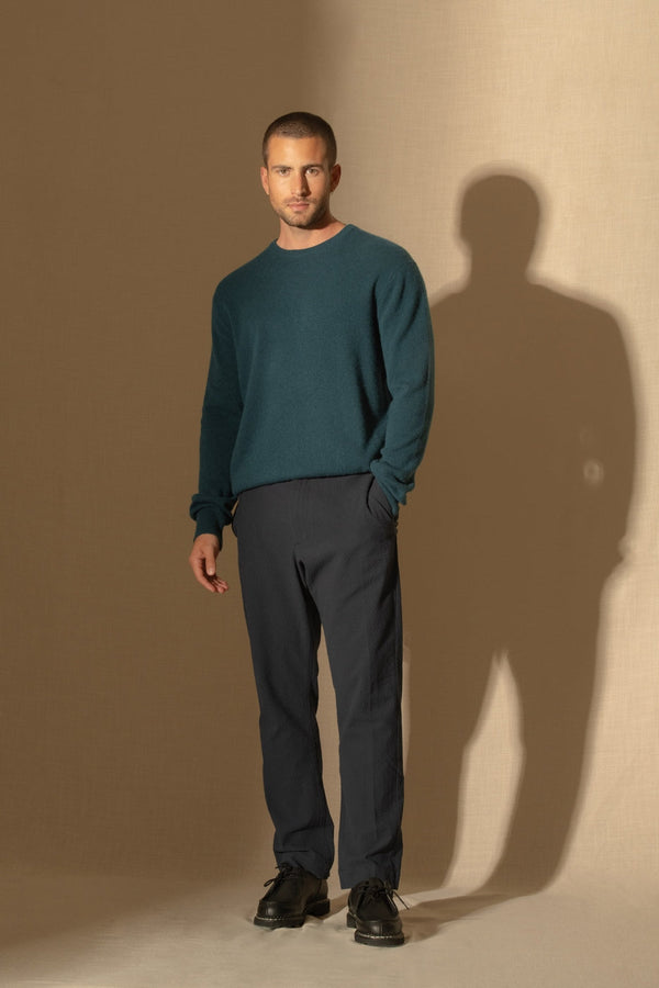 Pull Col Rond - Blake - Vert Canard