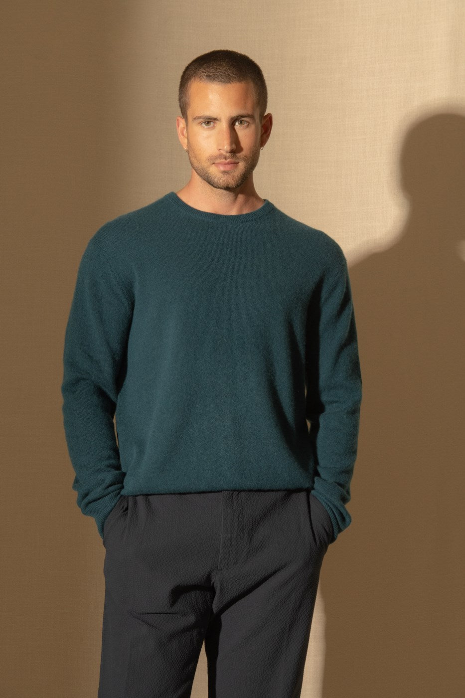 Pull Col Rond - Blake - Vert Canard