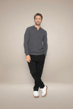 Polo Manches Longues - Spencer - Anthracite Chiné