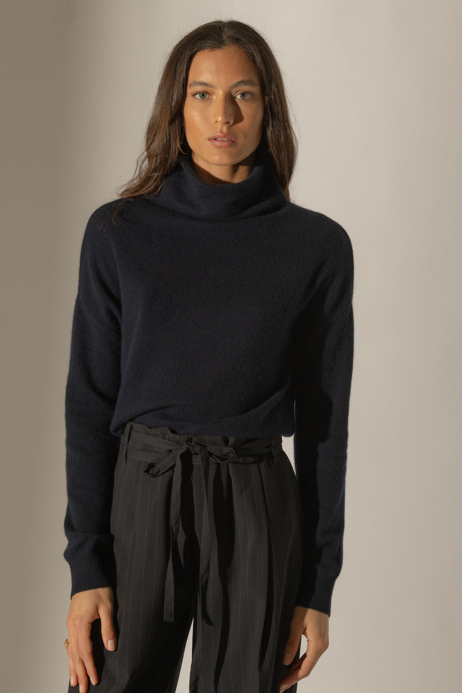 Pull Col Montant - Nethan - Navy
