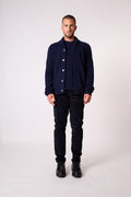 Veste Boutonnée Col Châle 4 Fils - Gilmour - Navy