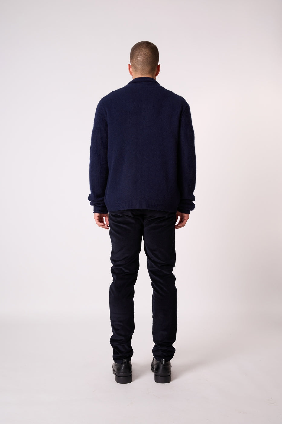 Veste Boutonnée Col Châle 4 Fils - Gilmour - Navy