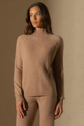 Pull Col Montant - Mollayra - Camel Chiné