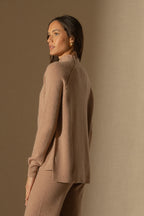 Pull Col Montant - Mollayra - Camel Chiné